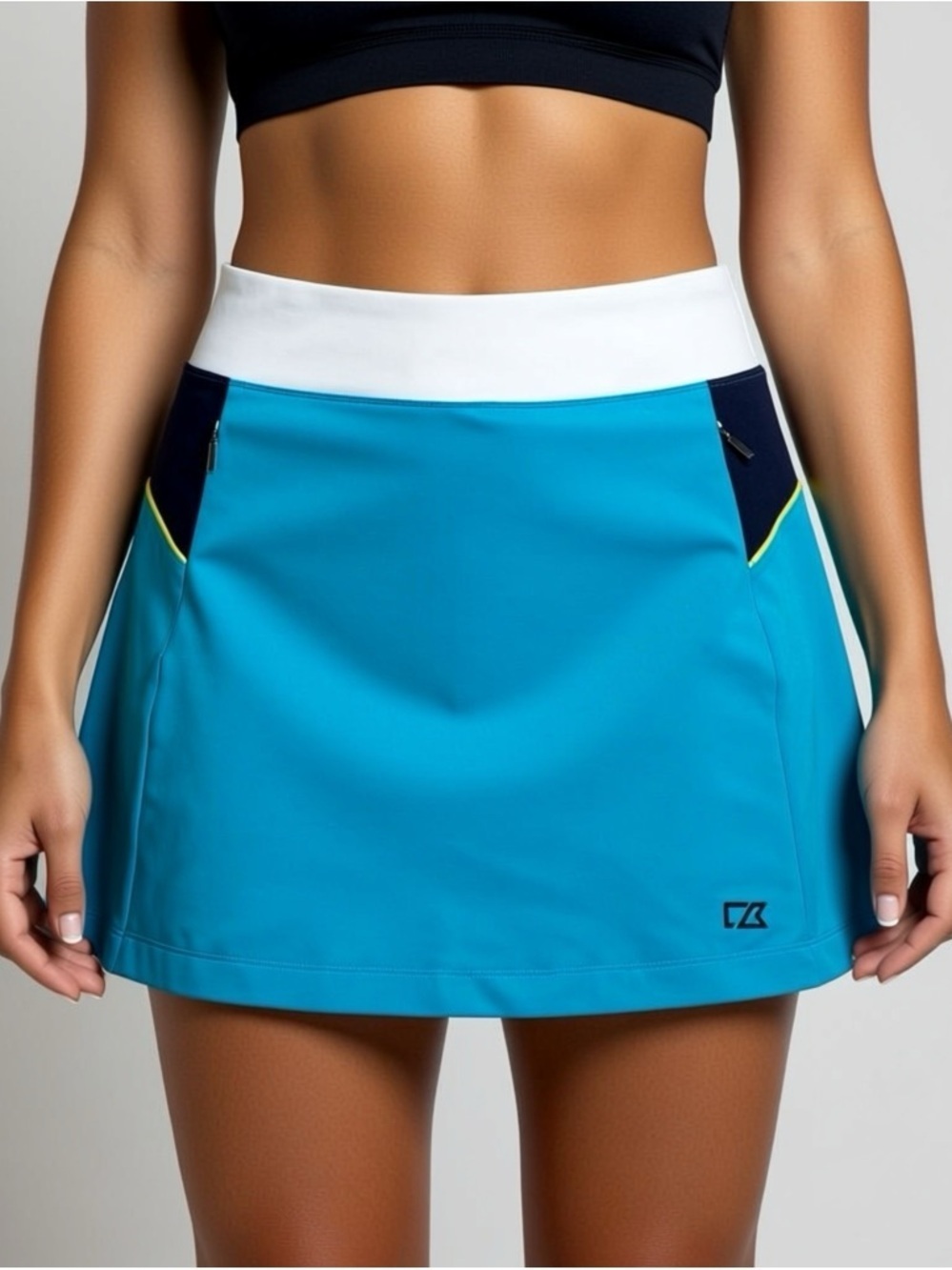 Cutter and Buck Drytec 50 Tennis Skirt Skort Size Small Blue Built in Shorts Poc